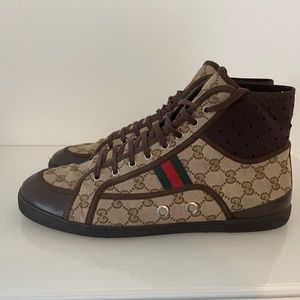 Gucci Men HighTop Sneakers. Size 12 US Men.
